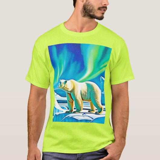 Noorderlicht van het Arctisch Beer T-shirt (Voorkant)