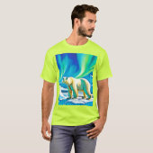 Noorderlicht van het Arctisch Beer T-shirt (Voorkant volledig)