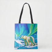 Noorderlicht van het Arctisch Beer Tote Bag (Voorkant)
