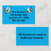 Noorderlicht veelkleurige waterverf wolf visitekaartje (Voorkant / Achterkant)