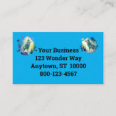 Noorderlicht veelkleurige waterverf wolf visitekaartje (Voorkant)