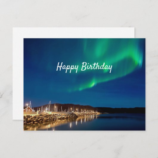 Noorderlicht Verjaardag Briefkaart (Voorkant / Achterkant)