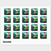Noorderlicht Vierkante Sticker (Vel)
