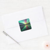 Noorderlicht Vierkante Sticker (Envelop)