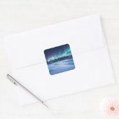 Noorderlicht Vierkante Sticker (Envelop)