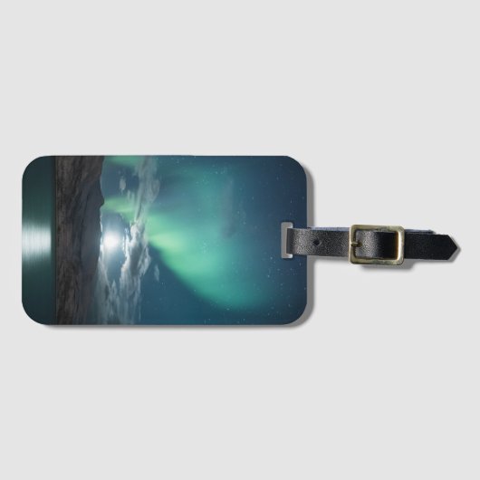 Noorderlicht Volle Maan Bagagelabel (Voorkant (horizontaal))