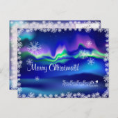 Noorderlicht Vrolijk kerstfeest Feestdagenkaart (Voorkant / Achterkant)