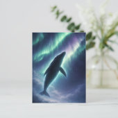 Noorderlicht Walvis Kunst Ansichtkaart Briefkaart (Staand voorkant)
