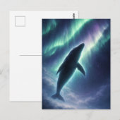 Noorderlicht Walvis Kunst Ansichtkaart Briefkaart (Voorkant / Achterkant)