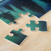Noorderlicht, Waterverf Aurora Borealis Legpuzzel (Zijkant)