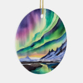 noorderlicht-Waterverf Keramisch Ornament (Rechts)