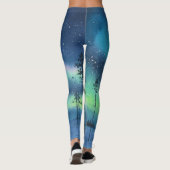 Noorderlicht, waterverf landschap leggings (Achterkant)