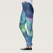Noorderlicht, waterverf landschap leggings (Links)