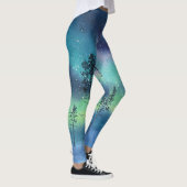 Noorderlicht, waterverf landschap leggings (Rechts)