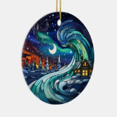 Noorderlicht wervelen Glas in lood Ornament (Rechts)