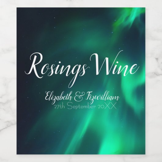 Noorderlicht Wijnlabel Wijn Etiket (Enkel label)