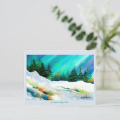 Noorderlicht Winter Briefkaart (Staand voorkant)