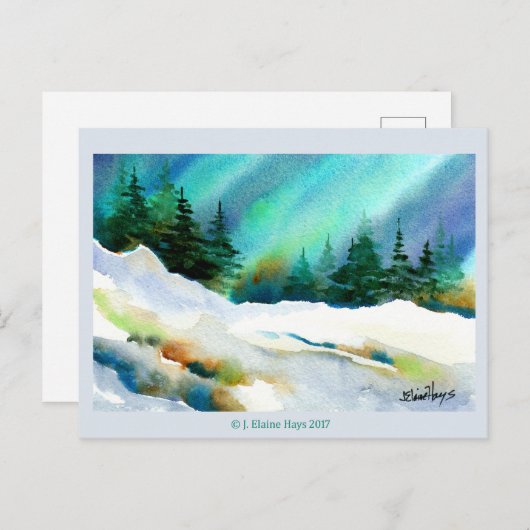 Noorderlicht Winter Briefkaart (Voorkant / Achterkant)