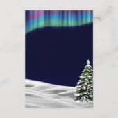 Noorderlicht Winter Bruiloft Behuizing Kaart (Achterkant)