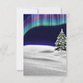 Noorderlicht Winter bruiloft RSVP-kaart RSVP Kaartje (Achterkant)