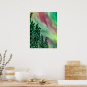 Noorderlicht | Winter in Glennallen, Alaska Poster (Keuken)