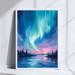 Noorderlicht Winter Watercolor Poster