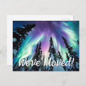 Noorderlicht Winterbos We hebben verplaatst Foto Briefkaart (Voorkant / Achterkant)