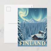 Noorderlicht Winterhut Briefkaart (Voorkant / Achterkant)