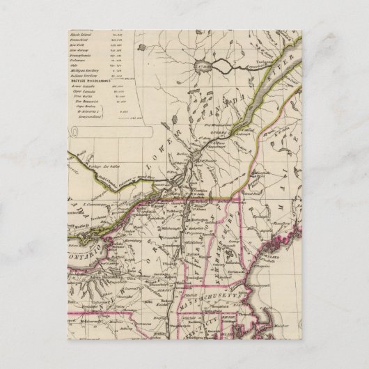 Noordgedeelte Verenigde Staten Briefkaart (Voorkant)