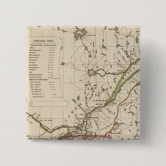 Noordgedeelte Verenigde Staten Vierkante Button 5,1 Cm (Voorkant)