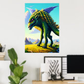 Noordgroen beest in de berg | AI Art Poster (Thuiskantoor)