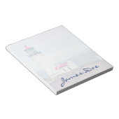 Noordhoofdvuurtoren Ilwaco, WA-Waterverf afdrukken Notitieblok (Schuin)