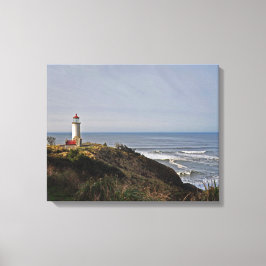 Noordhoofdvuurtoren op Longstrand, WA Canvas Afdruk