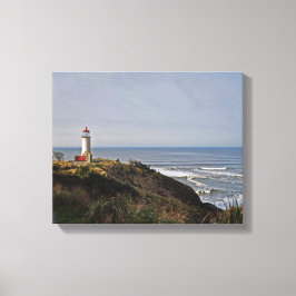 Noordhoofdvuurtoren op Longstrand, WA Canvas Afdruk