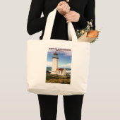 Noordhoofdvuurtoren, Washington Grote Tote Bag (Voorkant (product))
