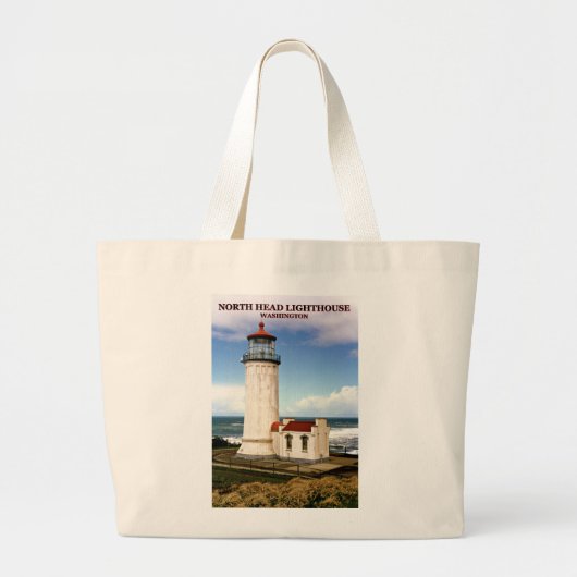 Noordhoofdvuurtoren, Washington Grote Tote Bag (Voorkant)