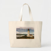 Noordhoofdvuurtoren, Washington Grote Tote Bag (Voorkant)