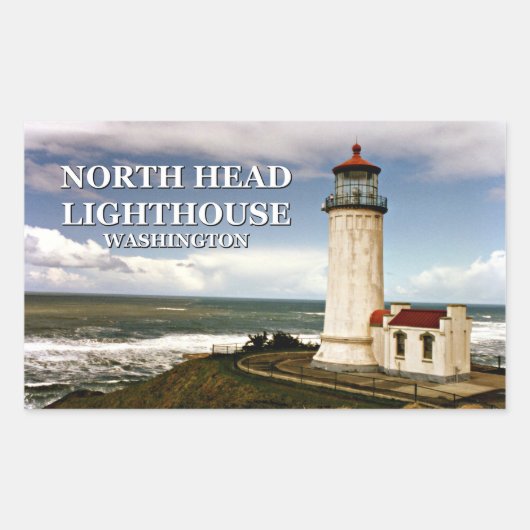 Noordhoofdvuurtoren, Washington Rechthoekige Sticker (Voorkant)