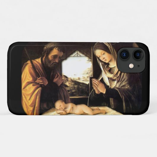 Noordingsscène voor Kerstmis - Heilige Familie, Co Case-Mate iPhone Case (Achterkant (horizontaal))