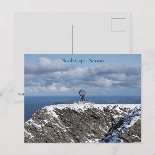 Noordkaap, Noorwegen, Briefkaart (Voorkant / Achterkant)