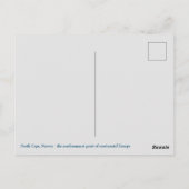 Noordkaap, Noorwegen, Briefkaart (Achterkant)