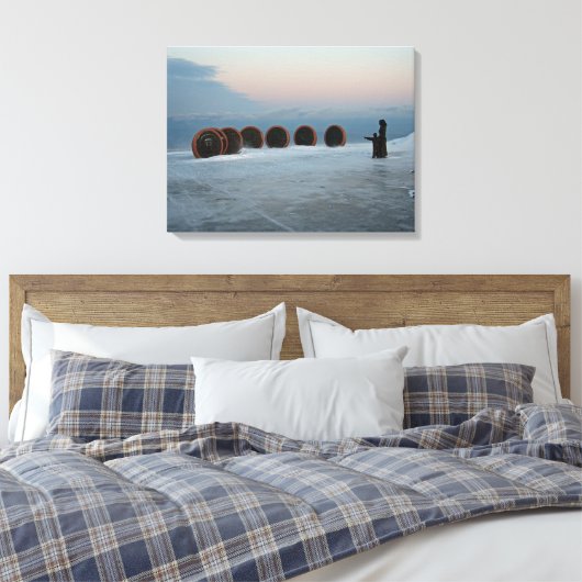 Noordkaap, Noorwegen Canvas Afdruk (Insitu (Slaapkamer))
