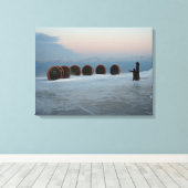 Noordkaap, Noorwegen Canvas Afdruk (Insitu (Houten vloer))