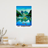 Noordkapp, Noorwegen, zeilschip, berglandschap Poster (Keuken)