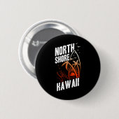 Noordkust Hawaii surfen Ronde Button 5,7 Cm (Voorkant /achterkant)