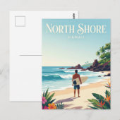 Noordkust, Oahu Hawaï Briefkaart (Voorkant / Achterkant)