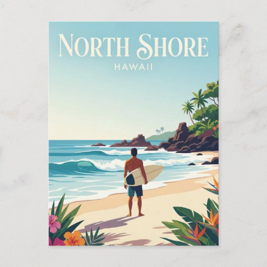 Noordkust, Oahu Hawaï Briefkaart (Voorkant)