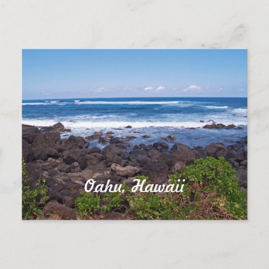 Noordkust op het eiland Oahu in Hawaii Briefkaart (Voorkant)