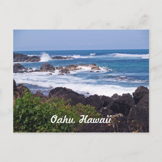Noordkust op het eiland Oahu in Hawaii Briefkaart (Voorkant)