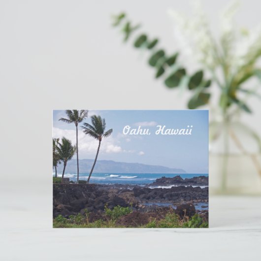 Noordkust op het eiland Oahu in Hawaii Briefkaart (Staand voorkant)
